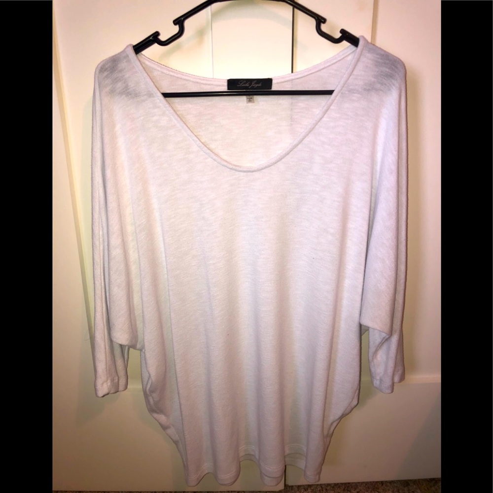White Dolman Top